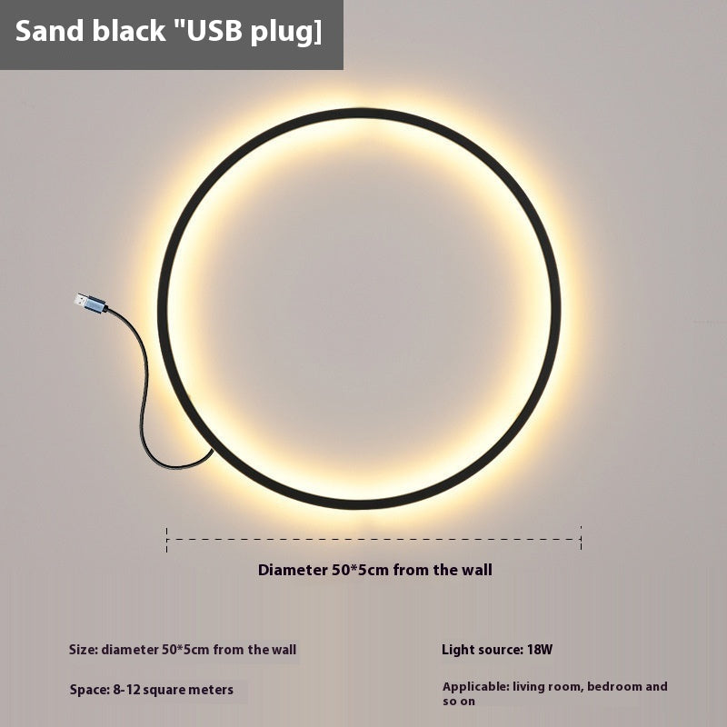 Bedroom Ring Bedside Lamp Minimalist Wall Lamp